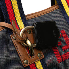 Mini Denim Lock Shopping Tote