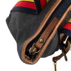 Mini Denim Lock Shopping Tote