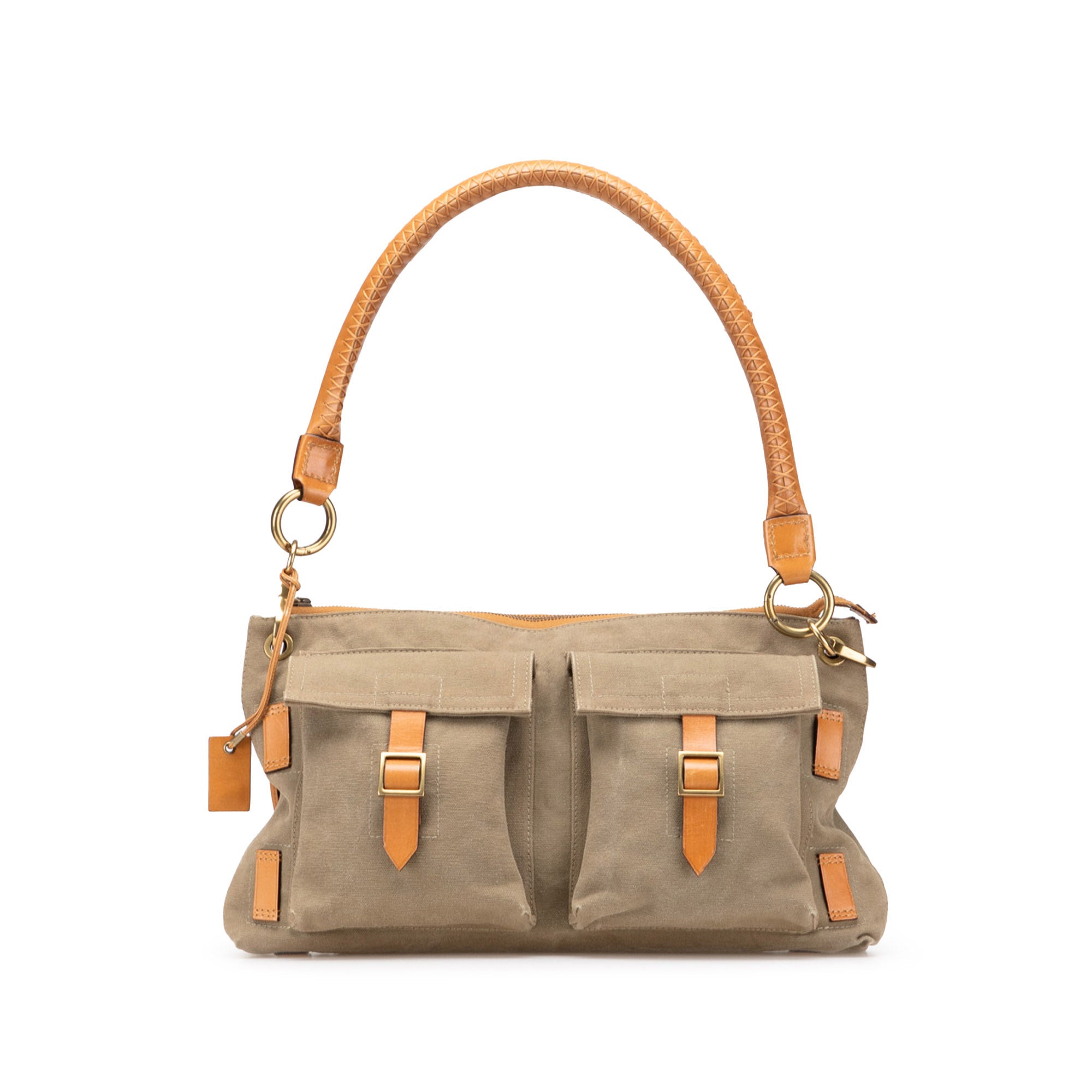 Canvas Utilitarian Shoulder Bag
