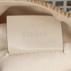 Medium Cutout Leather and Flora Canvas Traforata Flap Crossbody