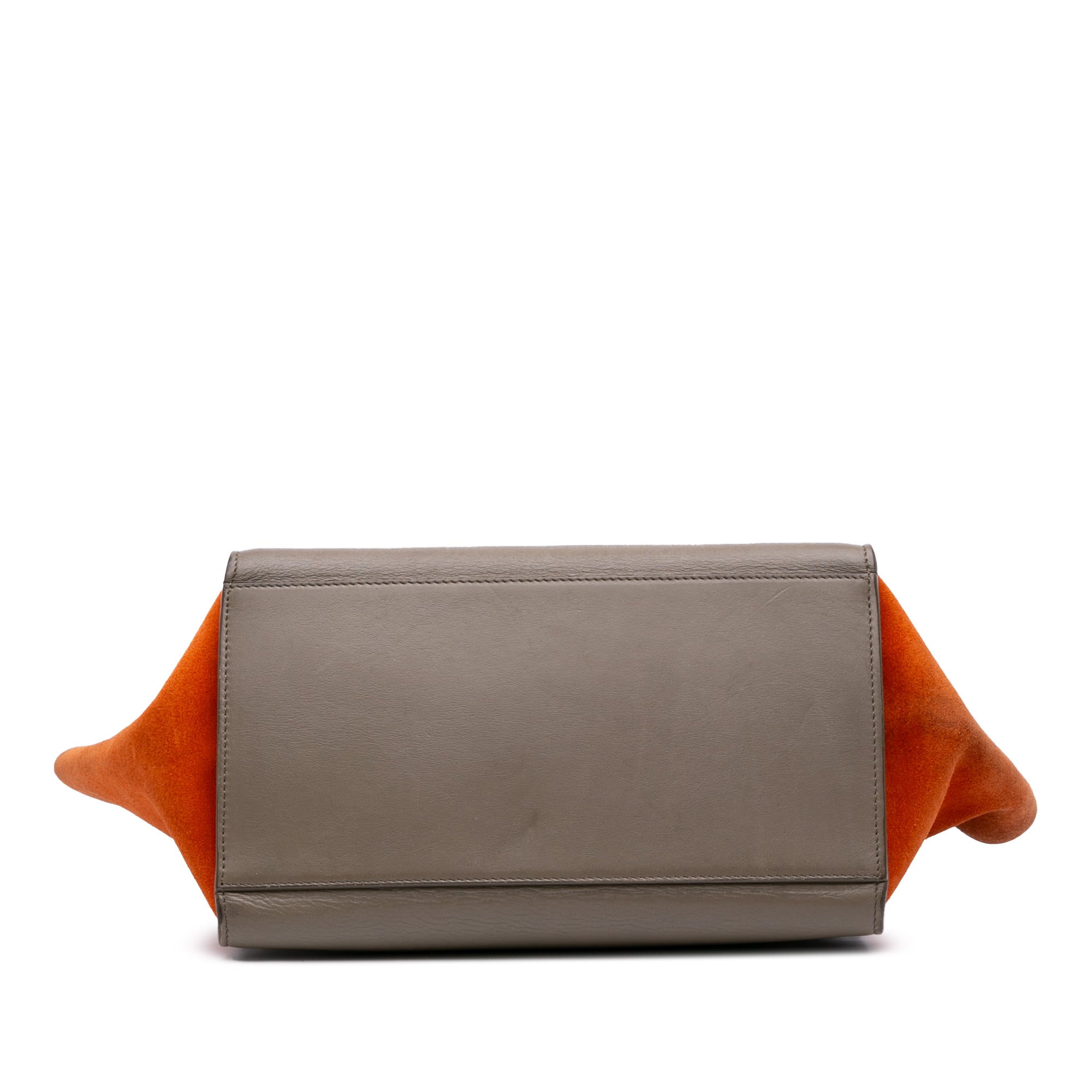 Small Tricolor Leather Trapeze Satchel