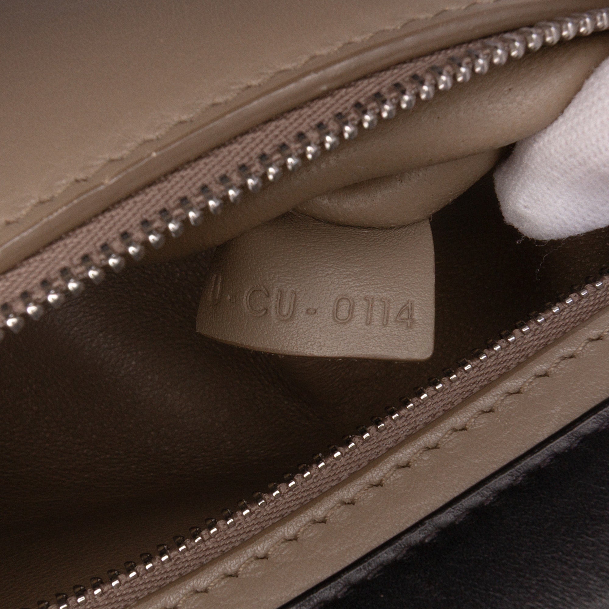 Small Tricolor Leather Trapeze Satchel