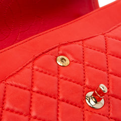 Medium Classic Lambskin Double Flap