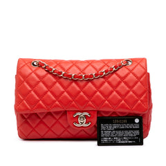 Medium Classic Lambskin Double Flap