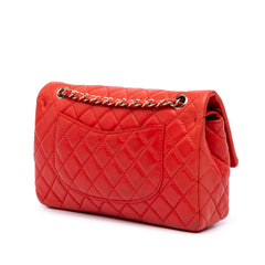 Medium Classic Lambskin Double Flap