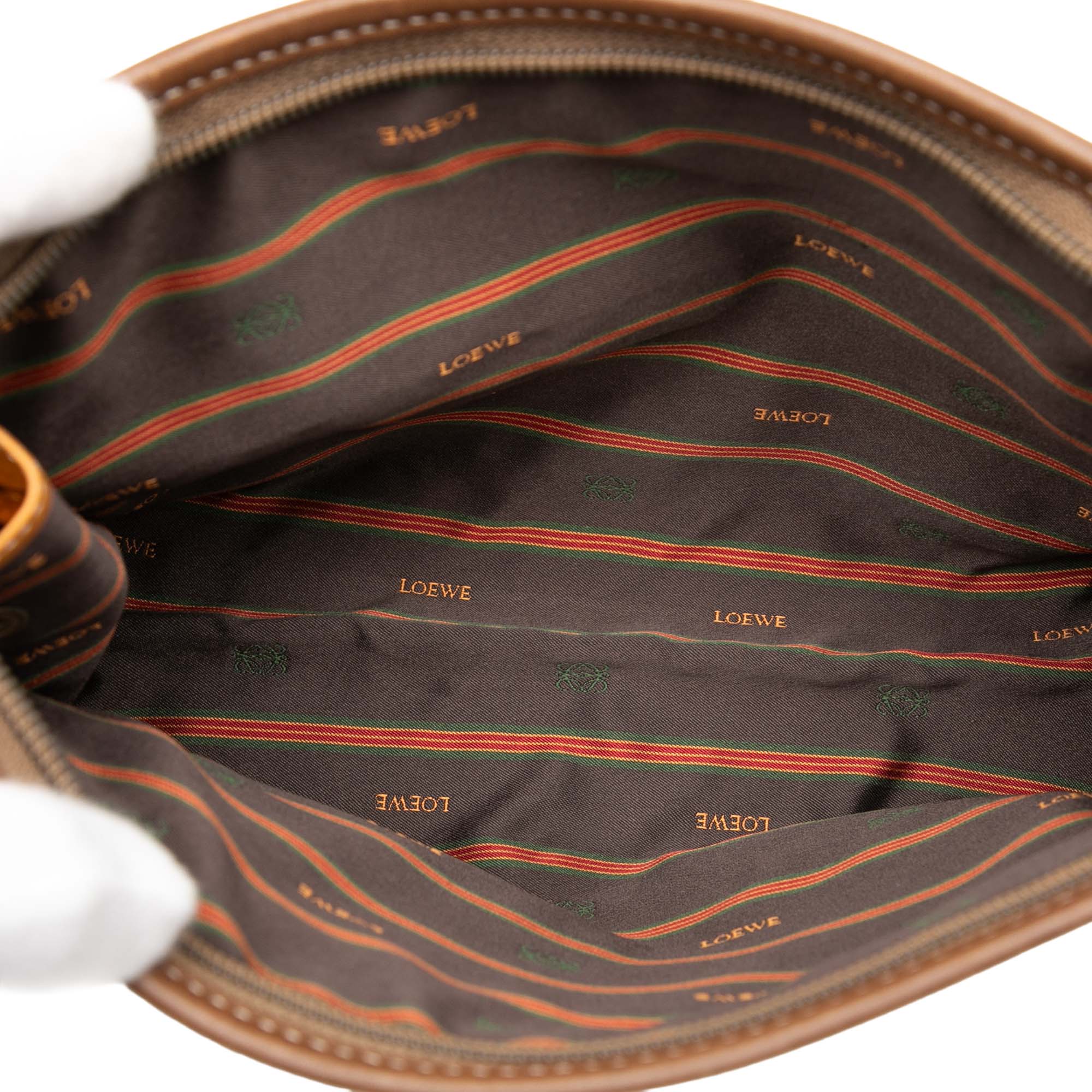 Leather Anagram Clutch