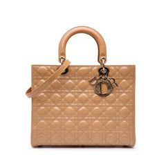 Large Patent Cannage Lady Dior