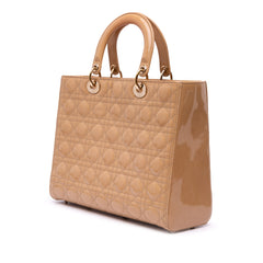 Large Patent Cannage Lady Dior