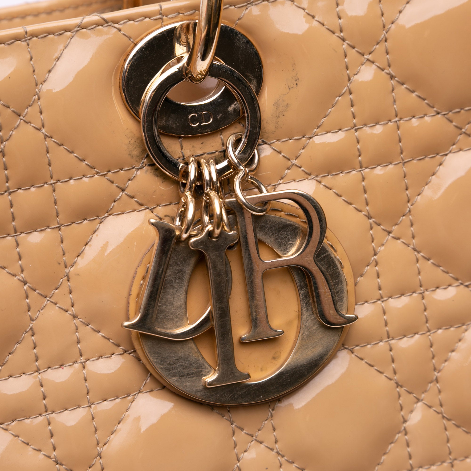 Large Patent Cannage Lady Dior