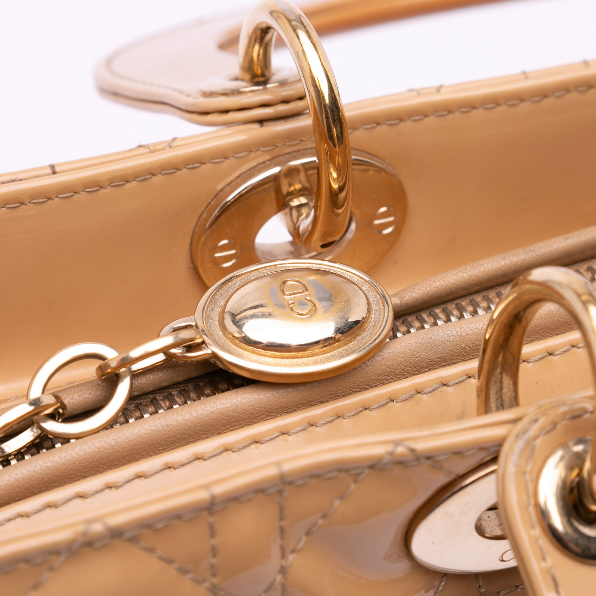 Large Patent Cannage Lady Dior