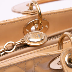 Large Patent Cannage Lady Dior
