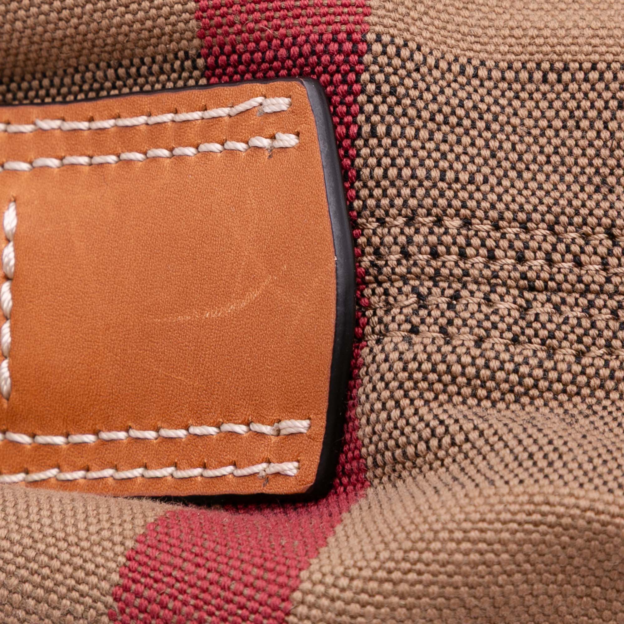 Medium Mega Check Canvas Ashby Bucket Bag