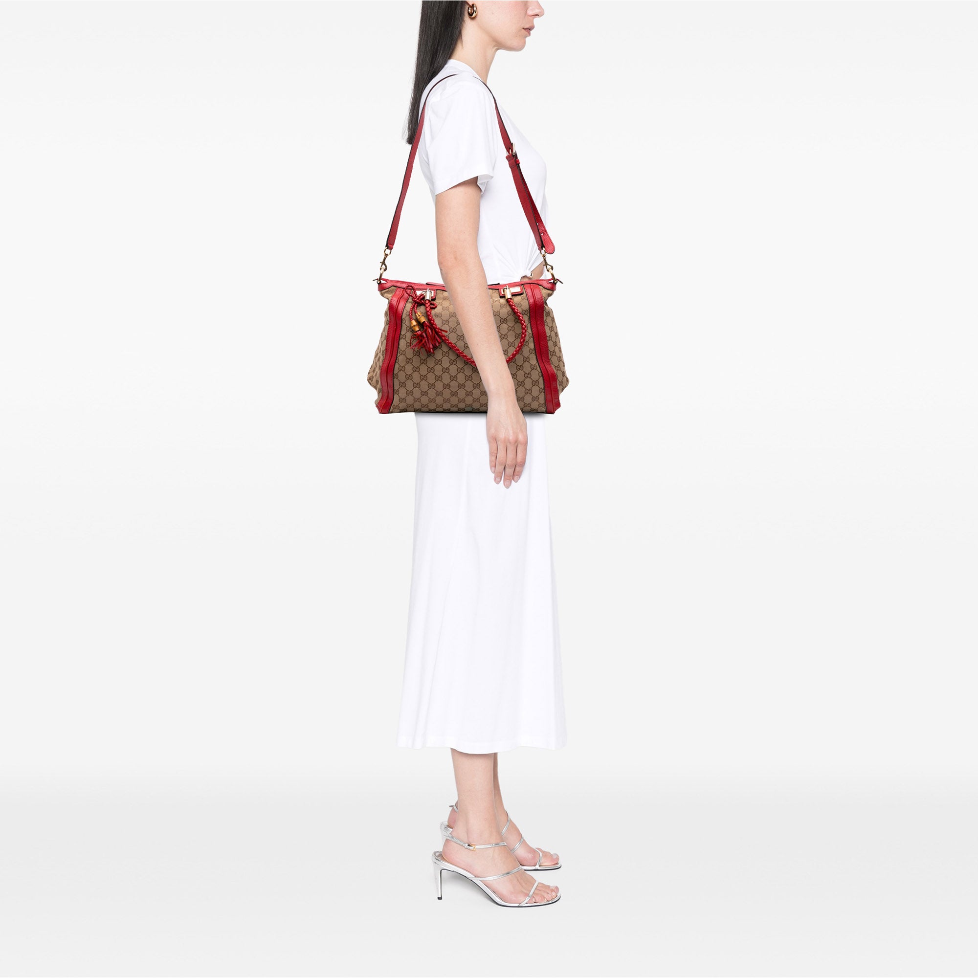 Large GG Canvas Bella Satchel