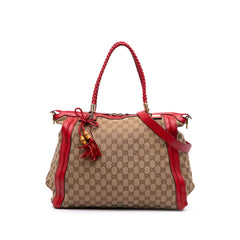 Large GG Canvas Bella Satchel