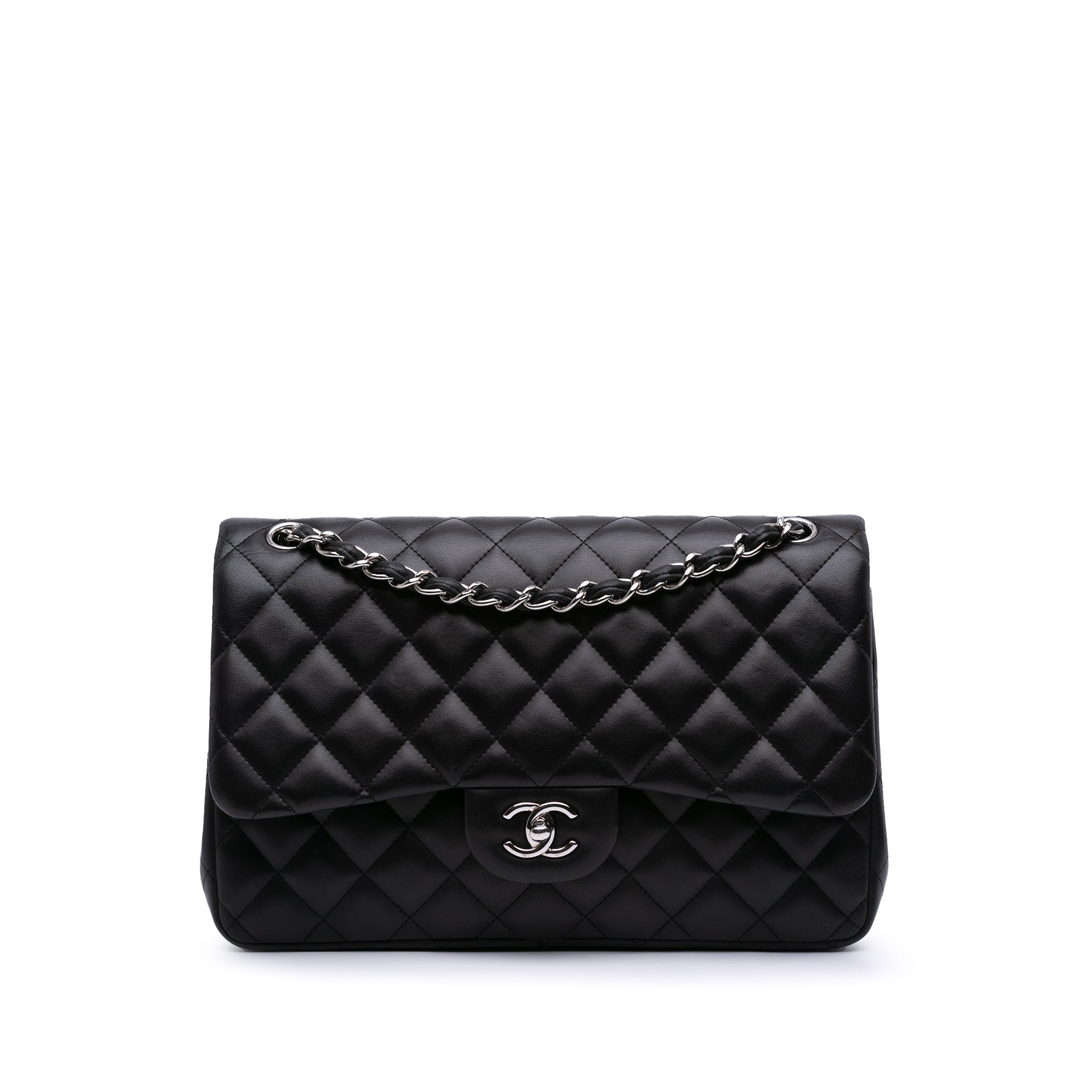 Jumbo Classic Lambskin Double Flap