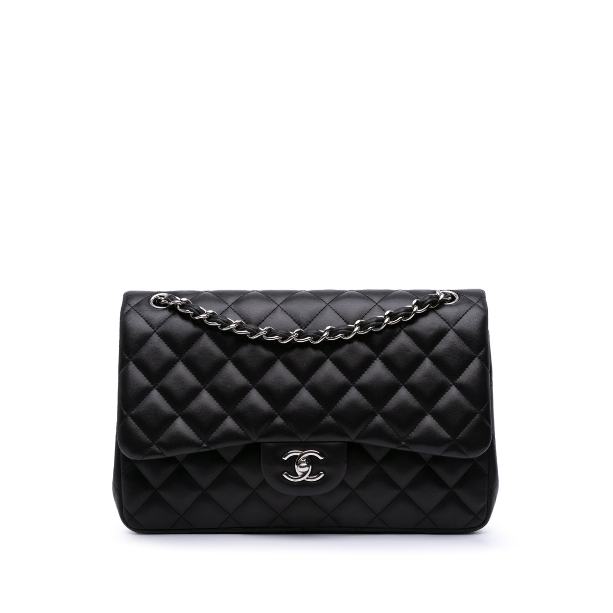 Jumbo Classic Lambskin Double Flap