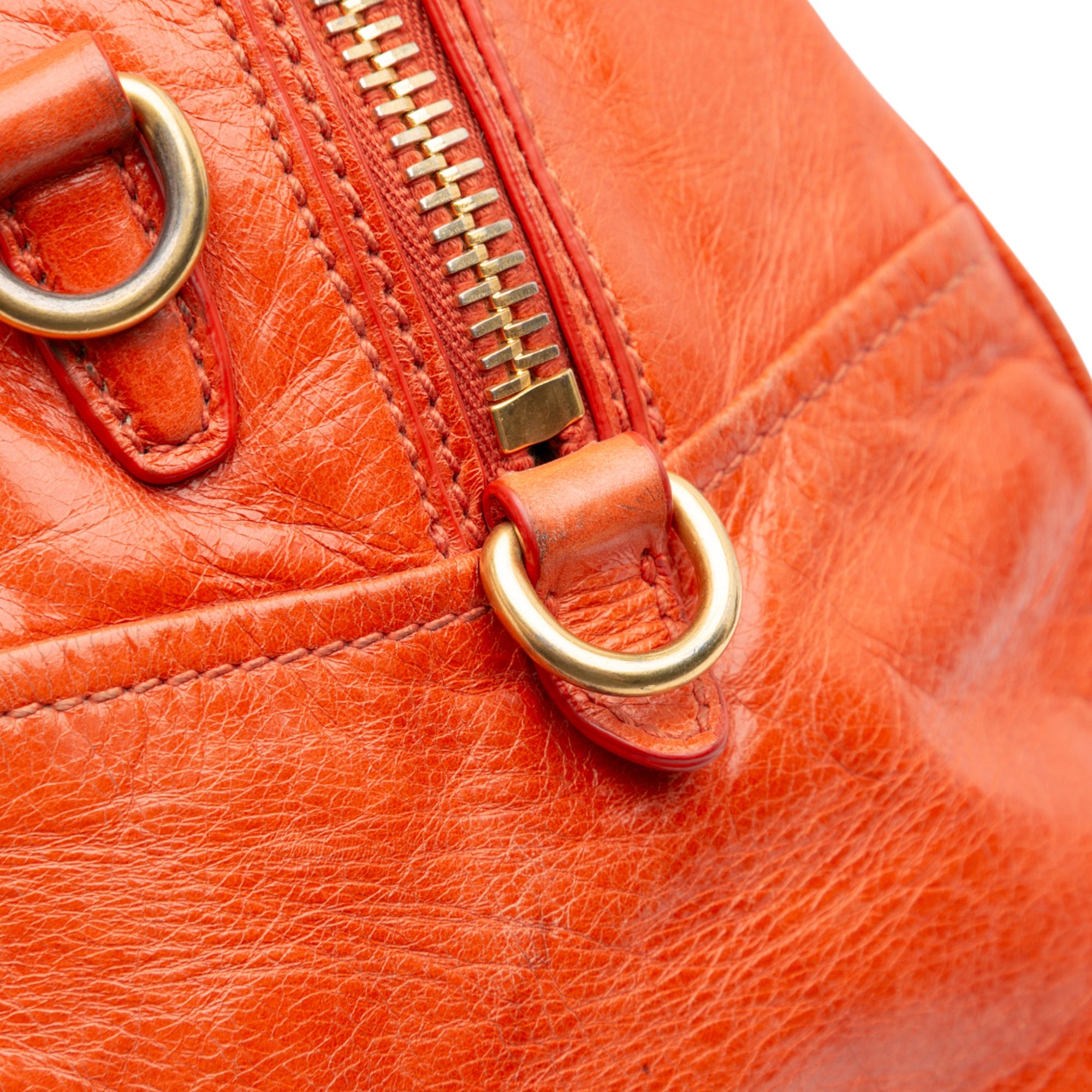 Vitello Shine Bauletto Satchel