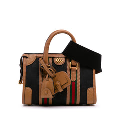 Mini GG Canvas Web Bauletto Top Handle Bag