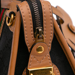 Mini GG Canvas Web Bauletto Top Handle Bag