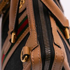 Mini GG Canvas Web Bauletto Top Handle Bag