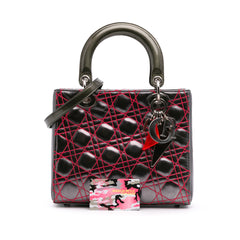 Anselm Reyle Medium Metallic Lambskin Cannage Lady Dior