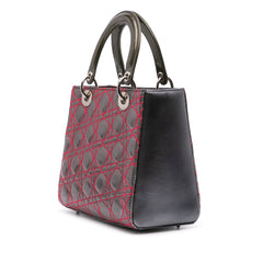 Anselm Reyle Medium Metallic Lambskin Cannage Lady Dior