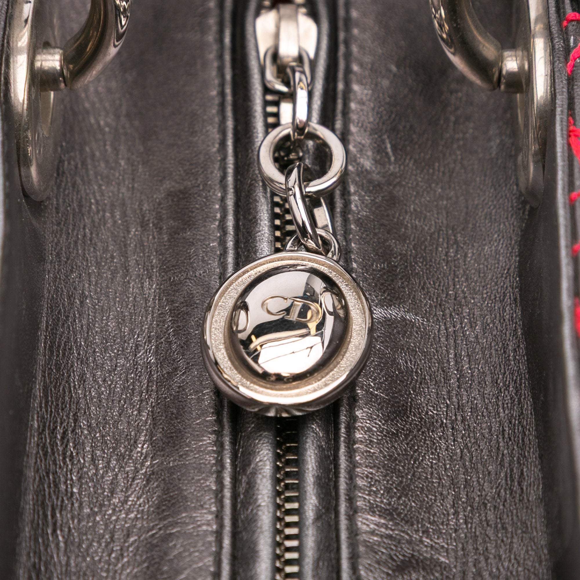 Anselm Reyle Medium Metallic Lambskin Cannage Lady Dior
