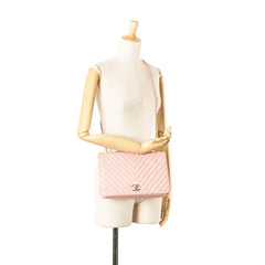 Chevron Calfskin Studded Full Flap