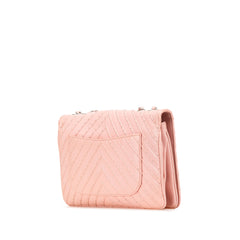 Chevron Calfskin Studded Full Flap
