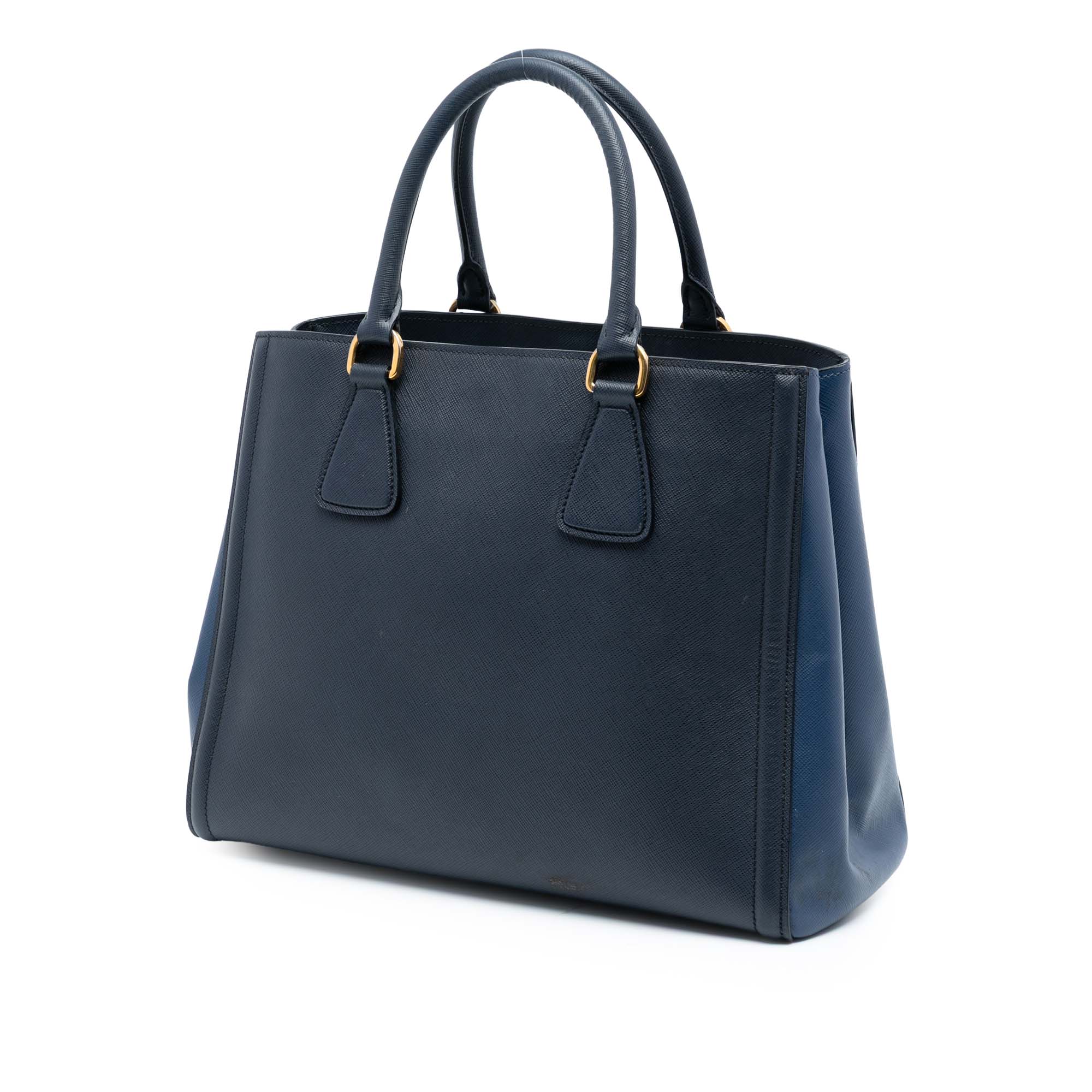 Bicolor Saffiano Lux Tote