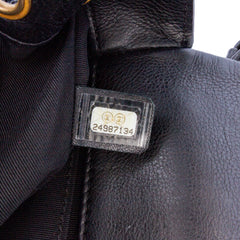 CC Chevron Calfskin Round Flap Satchel