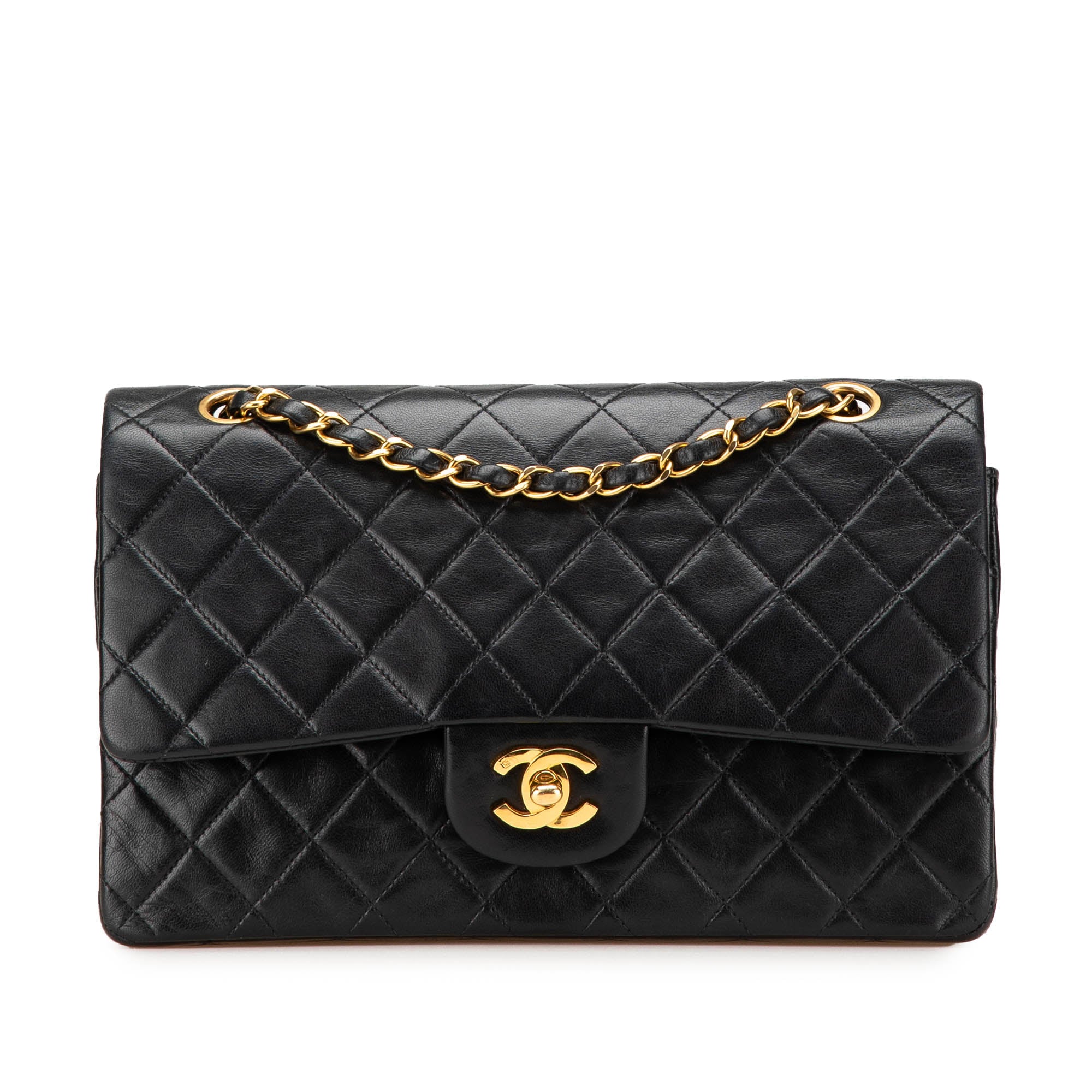 Medium Classic Lambskin Double Flap