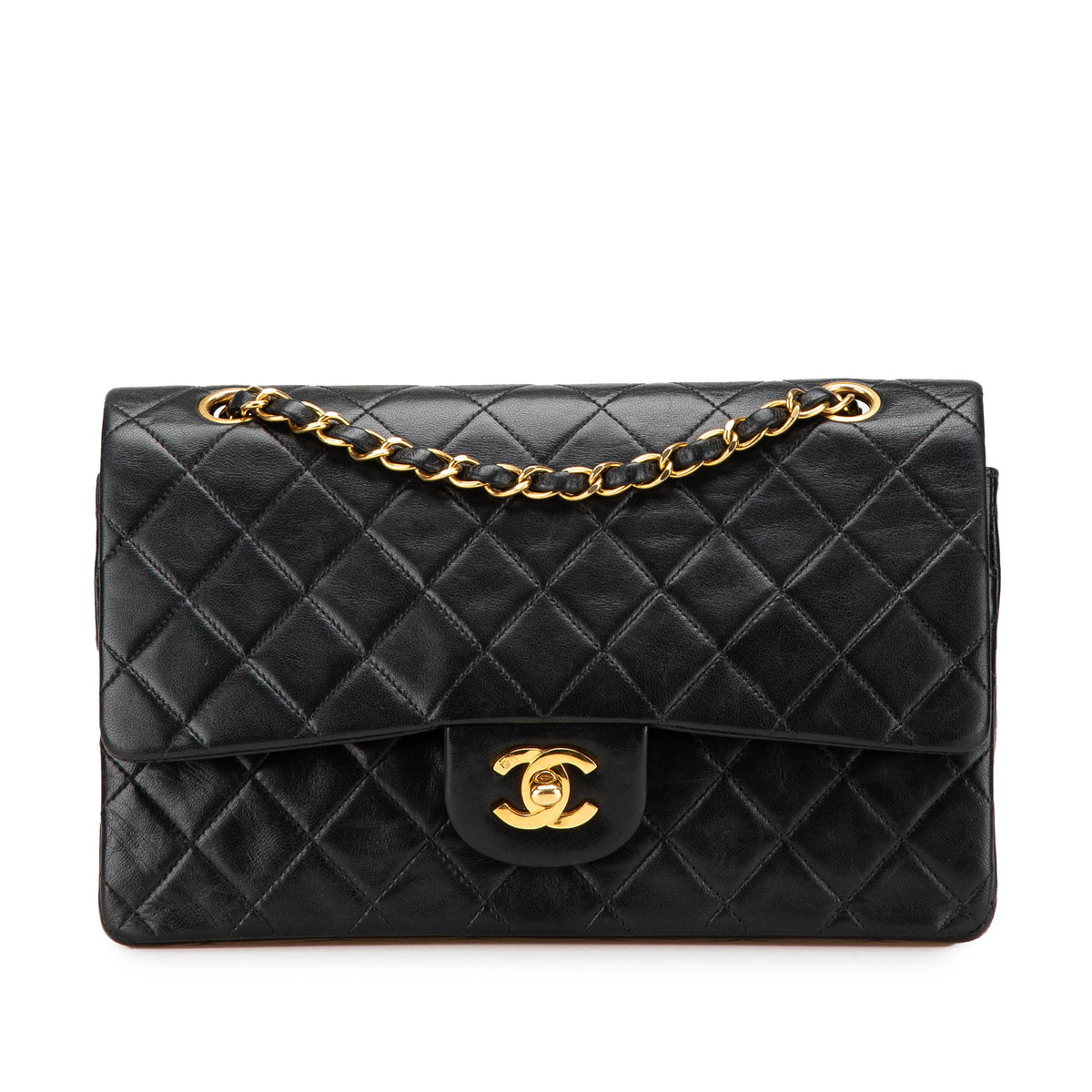 Medium Classic Lambskin Double Flap