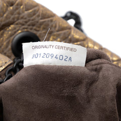 Intrecciato Trimmed Metallic Leather Duo Shoulder Bag