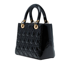 Medium Patent Cannage Lady Dior