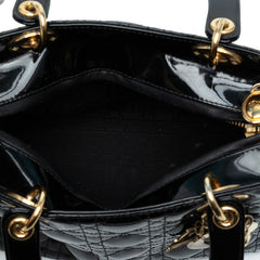 Medium Patent Cannage Lady Dior
