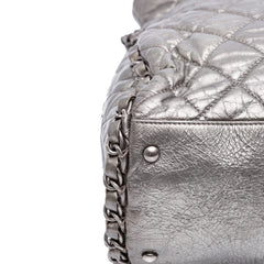 Large Quilted Metallic Calfskin Chain Me Hobo