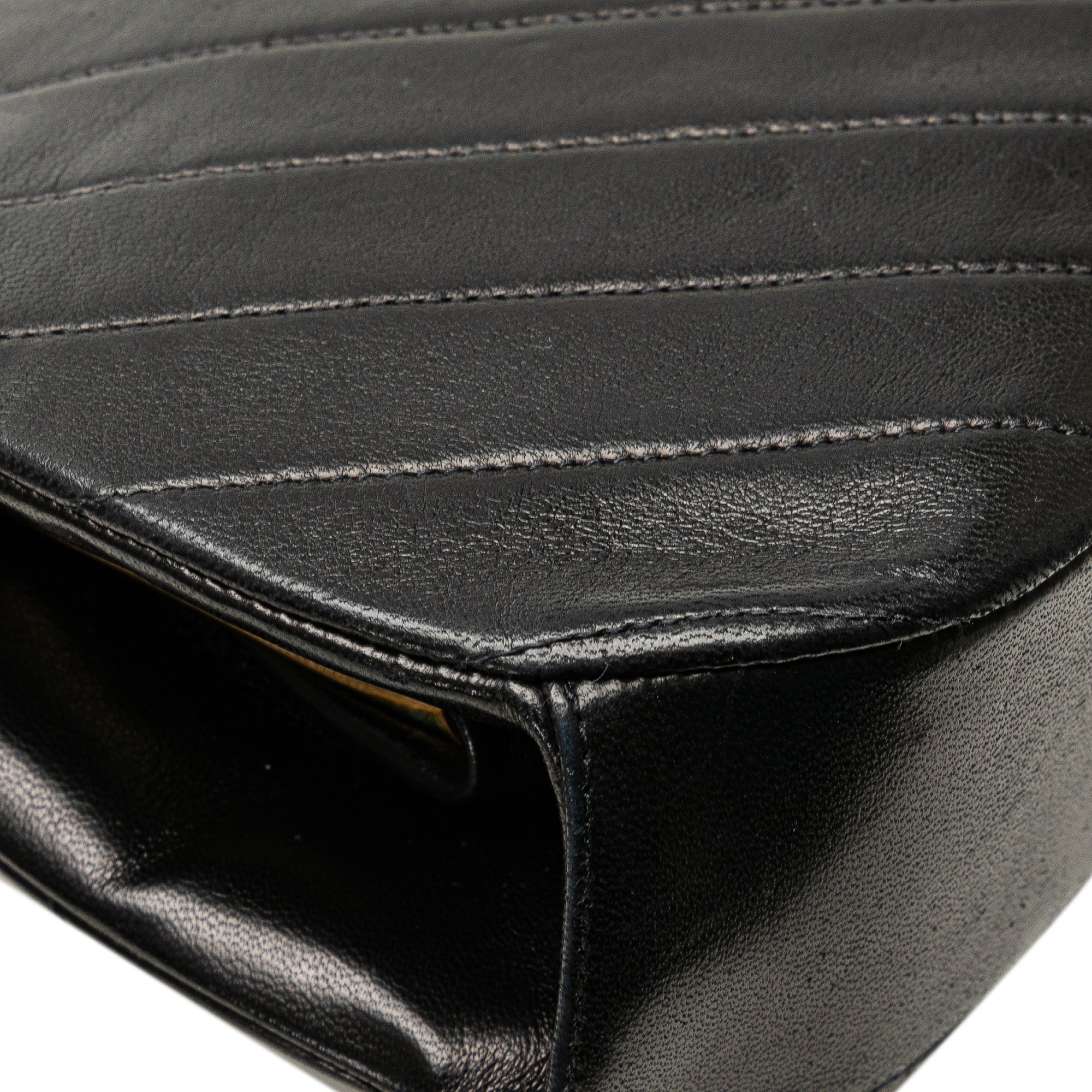 CC Chevron Lambskin Frame Chain Shoulder Bag
