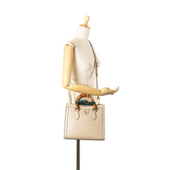 Small Leather Bamboo Diana Satchel