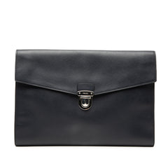 Large Saffiano Lux Envelope Pushlock Clutch