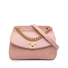 Quilted Lambskin Curved Flap