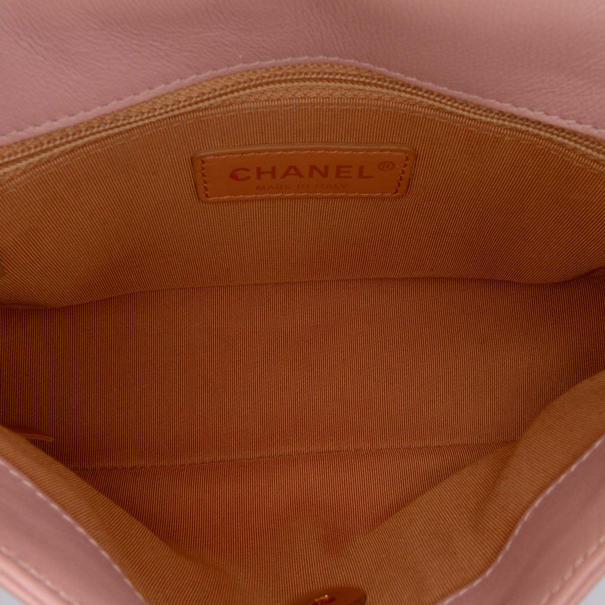 Quilted Lambskin Curved Flap