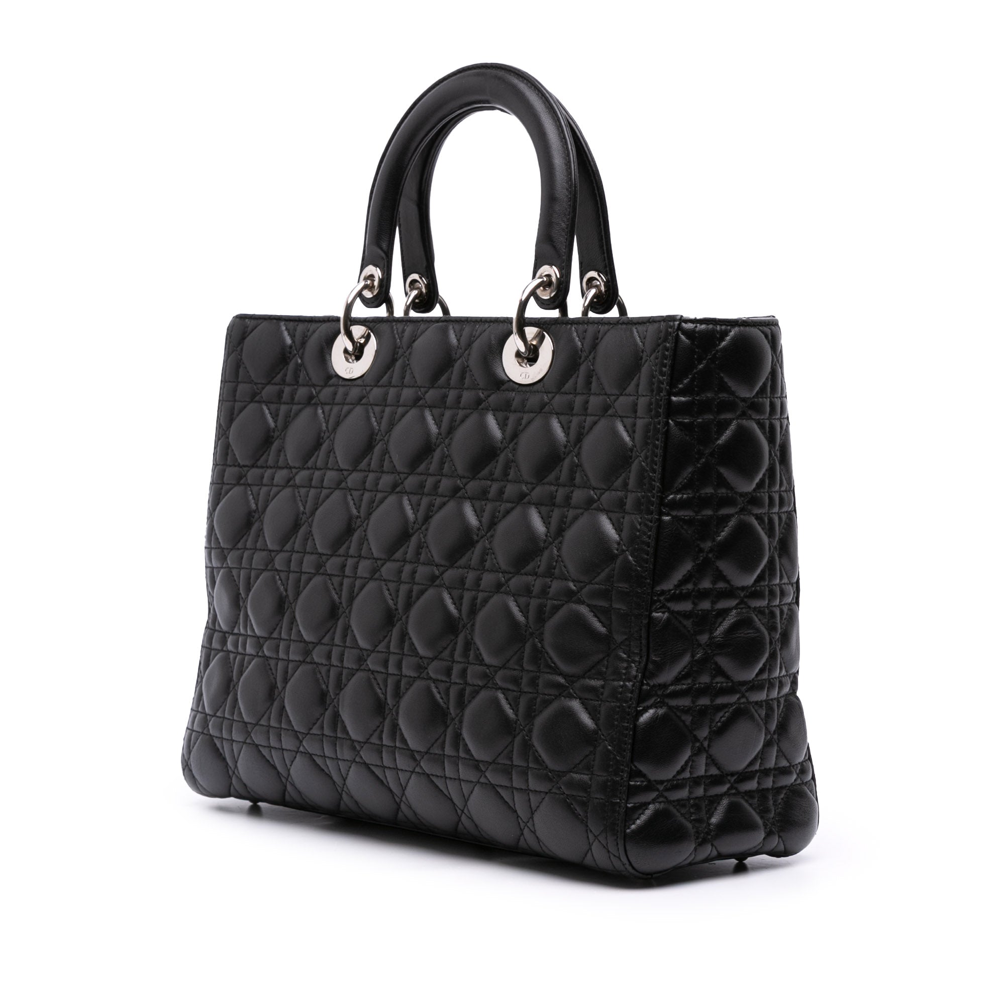Large Lambskin Cannage Lady Dior