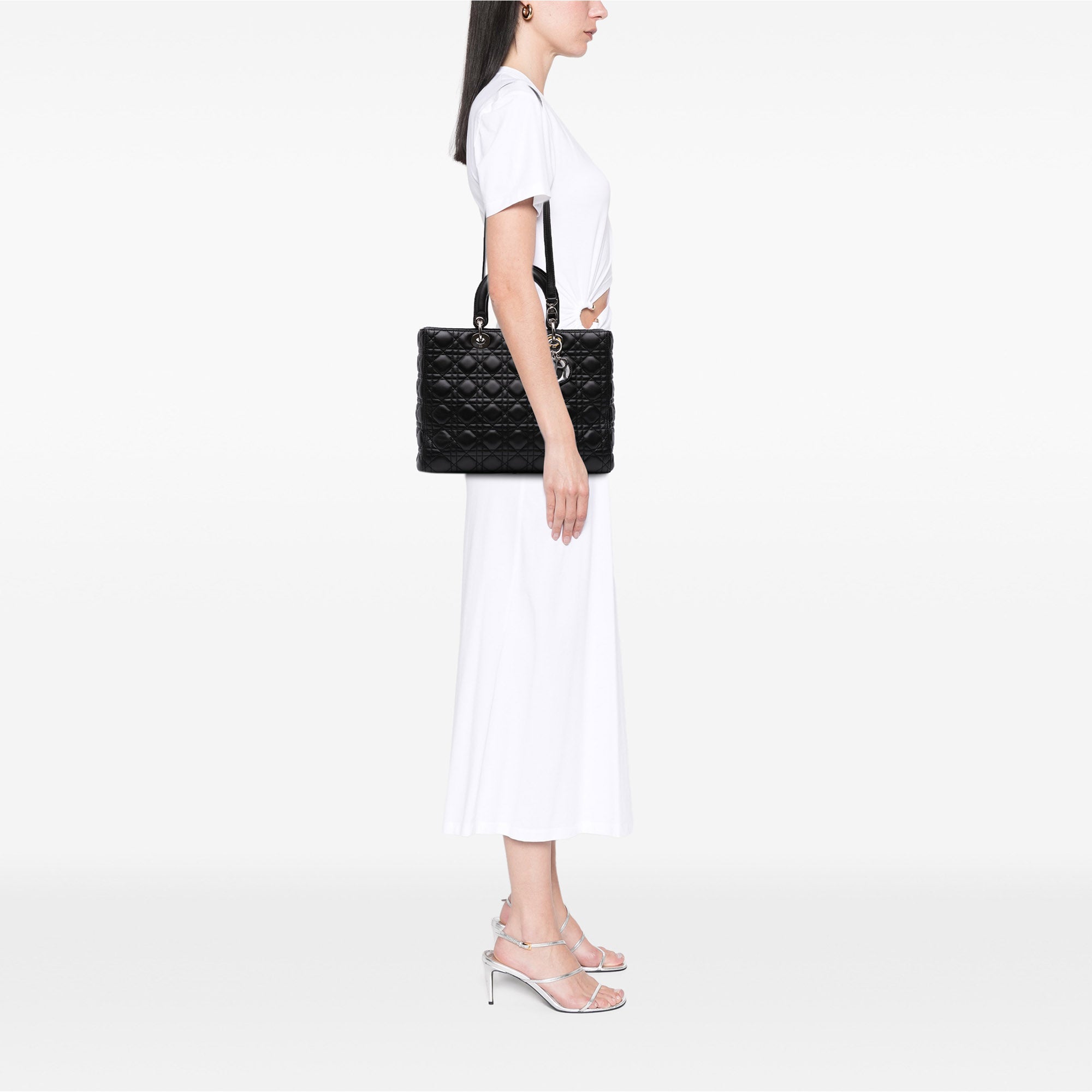 Large Lambskin Cannage Lady Dior