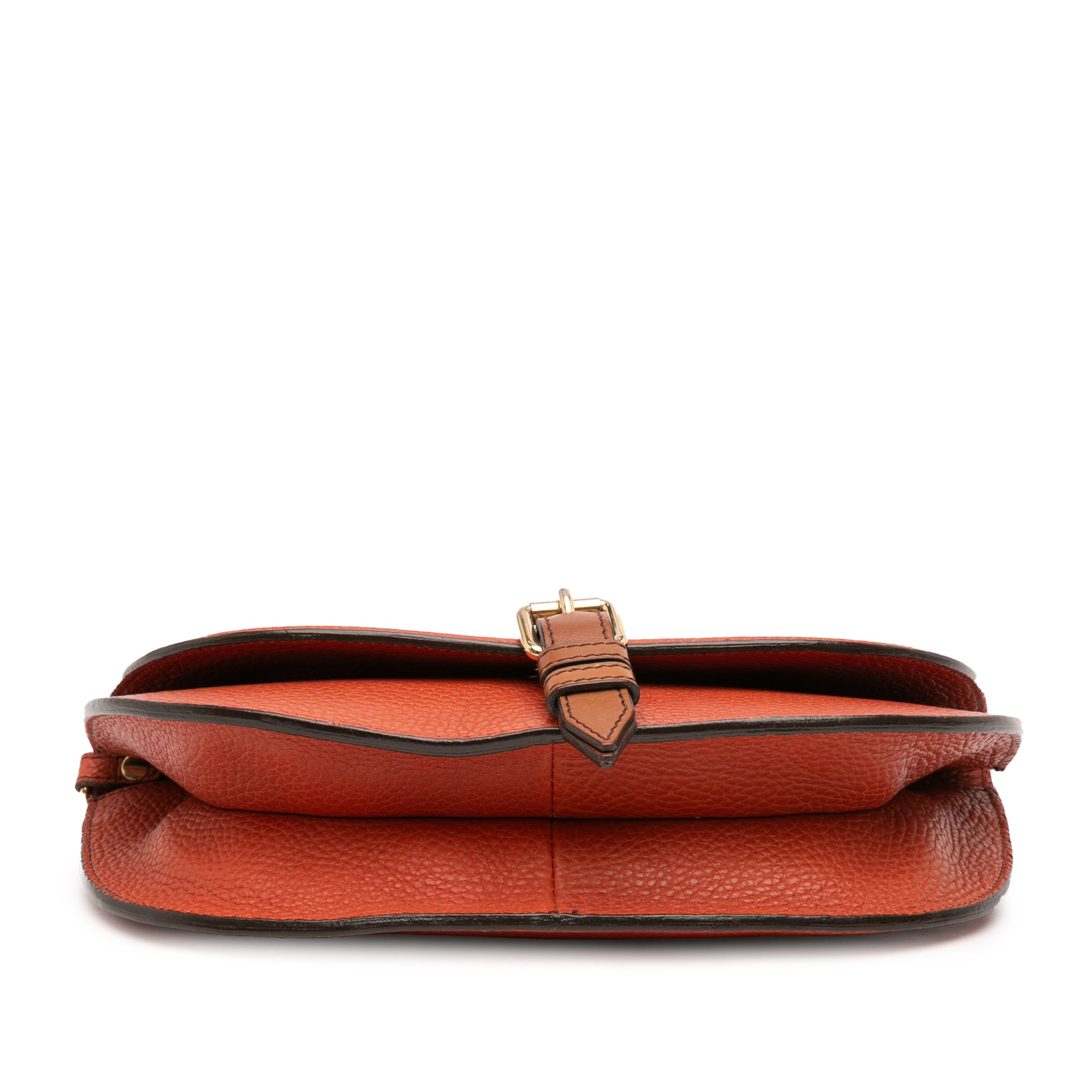 Haymarket Check Coated Canvas and Grained Leather Clutch