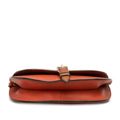 Haymarket Check Coated Canvas and Grained Leather Clutch