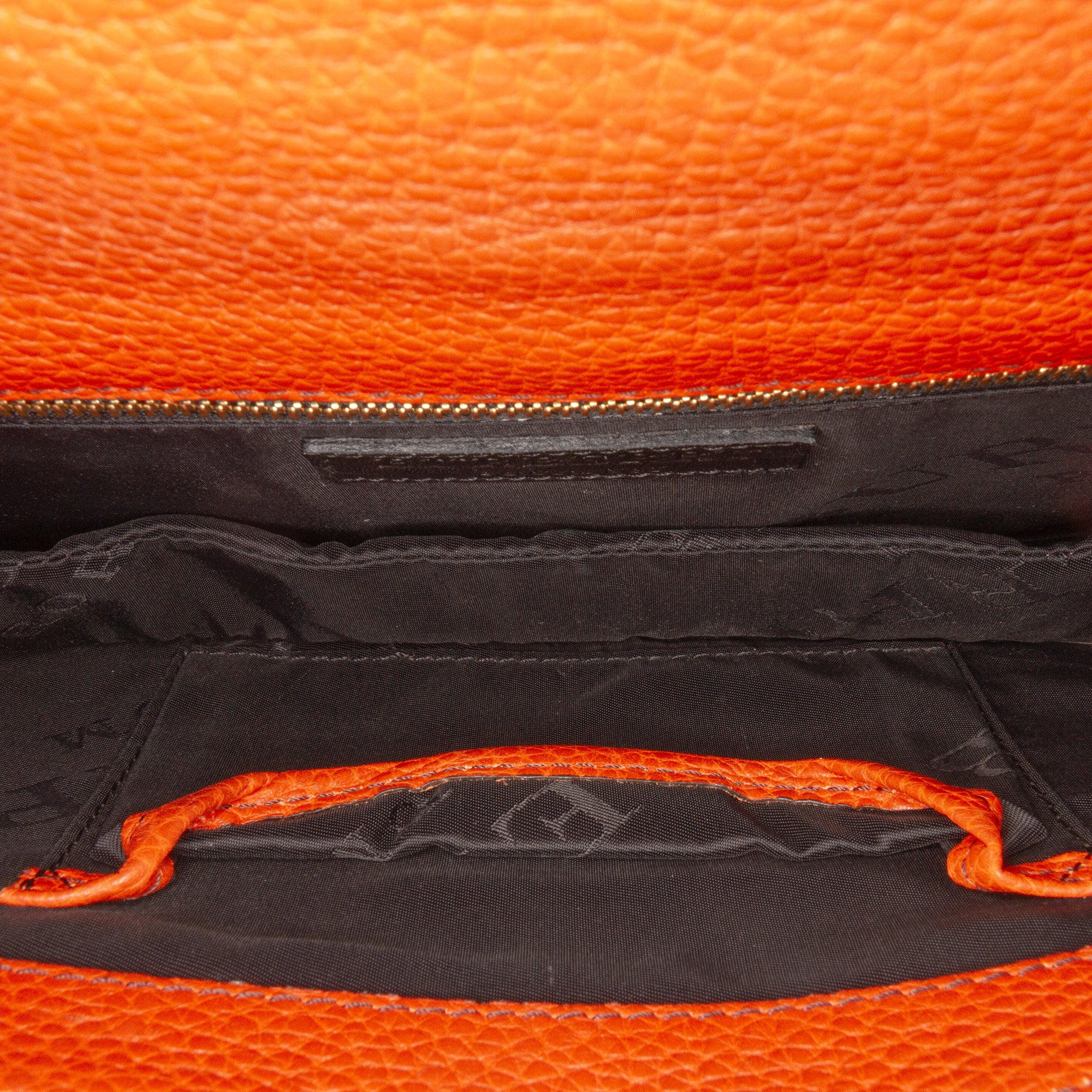 Haymarket Check Coated Canvas and Grained Leather Clutch