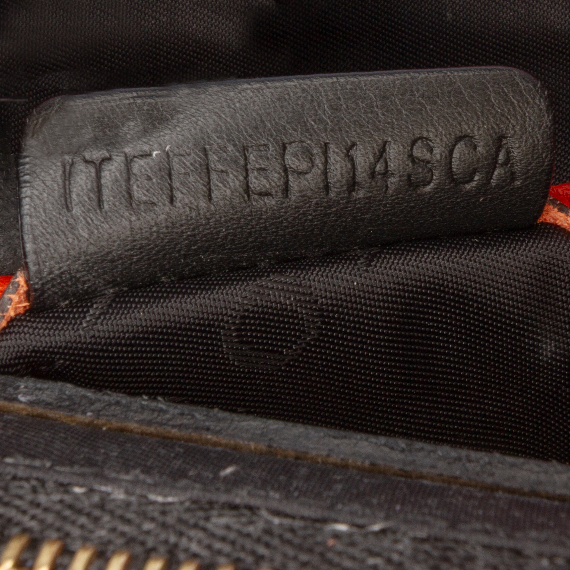 Haymarket Check Coated Canvas and Grained Leather Clutch