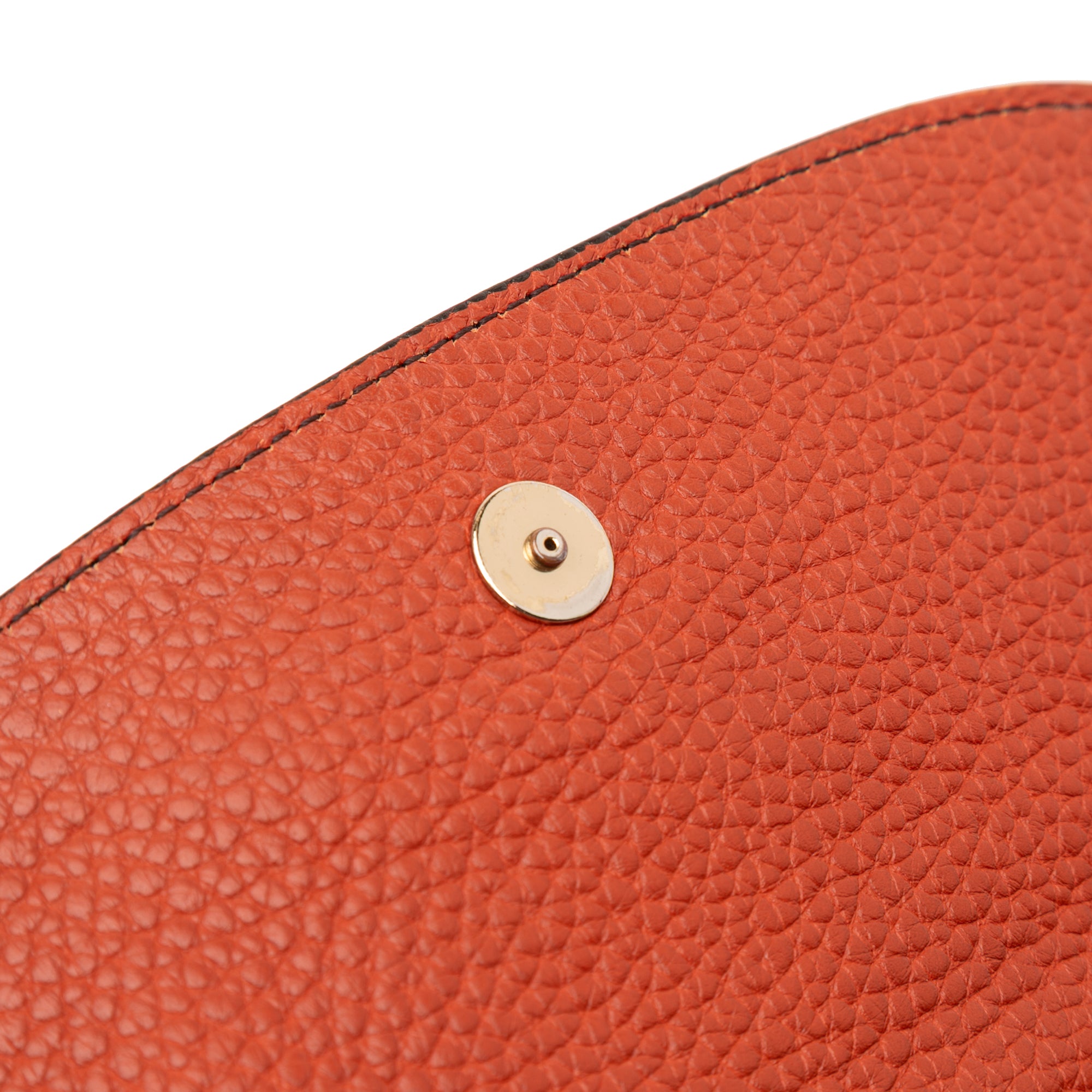 Haymarket Check Coated Canvas and Grained Leather Clutch