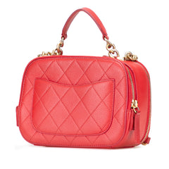 Small Quilted Caviar Top Handle Camera Bag